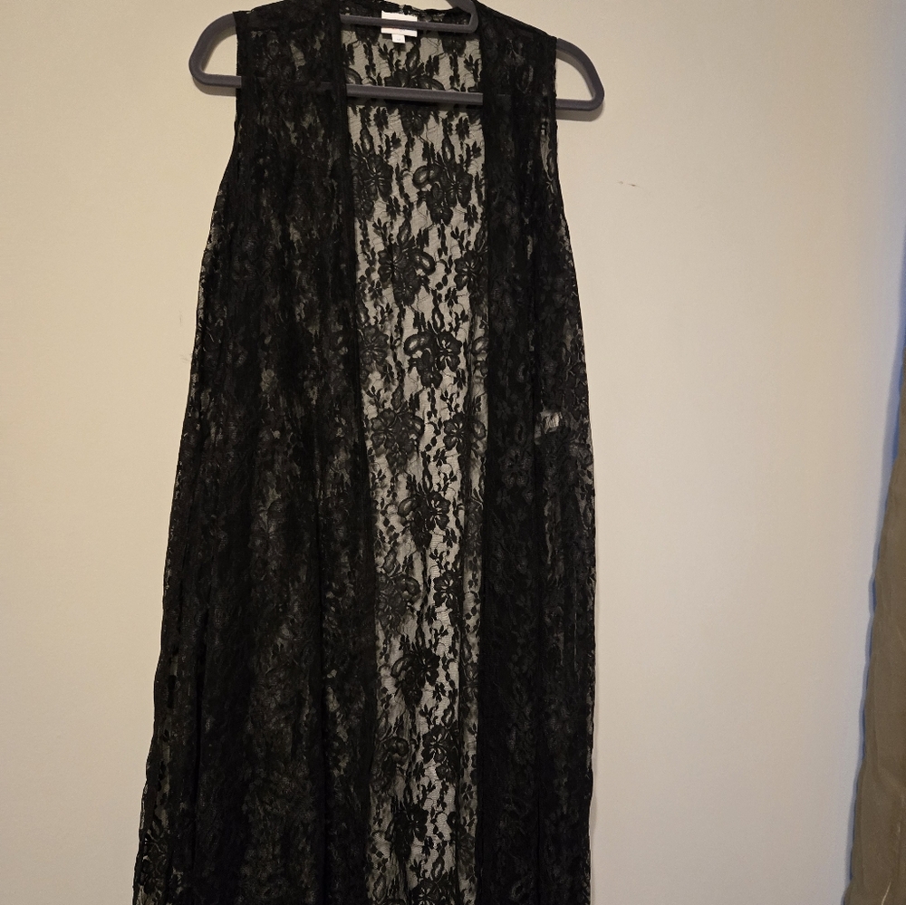 Lularoe Med Black Lace Joy